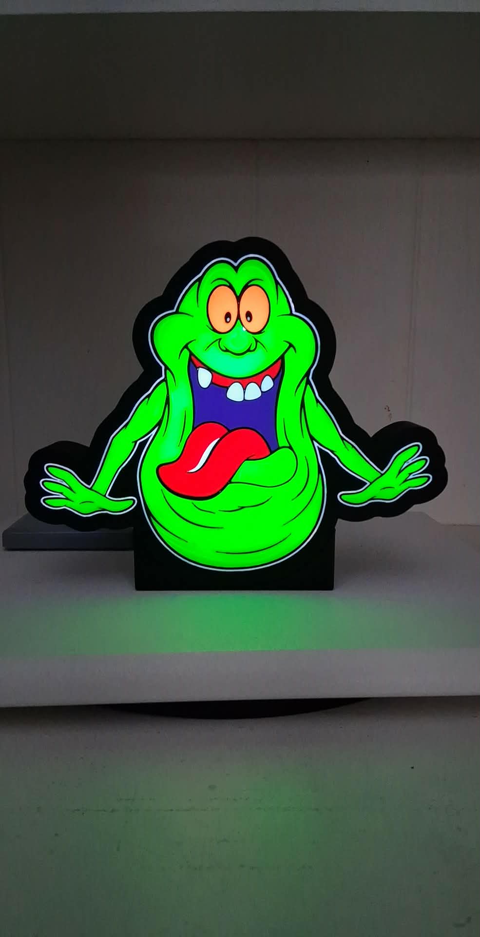 slimer LED light box – custom 3D printed – Lit Layer Creations